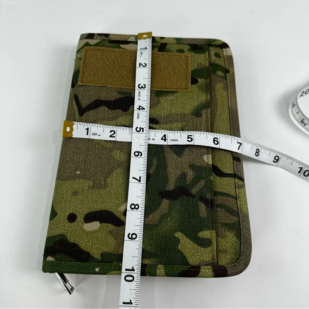 Kosibate Padfolio Ring Binder Green Tan Camouflage Takes 6-Hole A5 Size refills